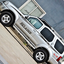 帕拉丁车贴拉花 帕拉丁车身腰线彩条 个性创意运动改装饰贴纸 款式2 车身拉花(两侧)