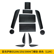 雷克萨斯汽车改装ES200 NX200 RX300 UX260h门槽垫水杯垫防滑垫 12-17款ES适用门槽垫_黑色