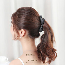 竖夹简约蝴蝶结香蕉夹马尾发夹后脑勺气质少女扎头发卡子大号sn3220