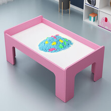 小孩玩的积木桌椅套装太空沙桌子多功能儿童玩具桌儿童游戏沙盘桌玩具桌玩具台 A款长105基础款(备注颜色