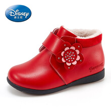 超市	
迪士尼 DISNEY 童鞋 女童棉鞋冬季公主加绒保暖皮靴儿童加厚二棉皮鞋 DP20002  红色 28码