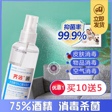 齐洁75%乙醇消毒液酒精喷雾100ml随身携带皮肤免洗室内医家用学生外出儿童上班物品消毒 酒精喷雾 100ml*2