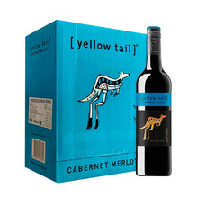 超市	黄尾袋鼠（Yellow Tail）加本力（赤霞珠）梅洛红葡萄酒 750ml*6瓶 整箱装 澳大利亚进口