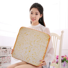 憨憨猪猫咪土司切片面包坐垫二次元动漫周边吐司宠物垫子抱枕靠垫女生日礼物可拆洗 40*40厘米