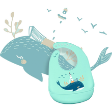 围兜围嘴硅胶饭兜 宝宝吃饭口水巾 防水防油可调节大号婴儿罩衣 蒂芙尼绿鲸鱼 【新升级】