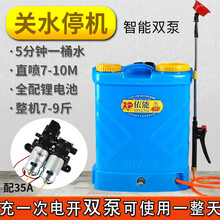 依能 智能双泵锂电池电动喷雾器农用双核大功率高压多功能果树打药机消毒防疫喷雾机 20L14AH智能双泵+60喷枪