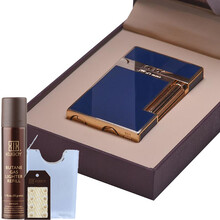 KUBOY酷宝朗声打火机充气侧滑朗声钢音砂轮打火机送男友七夕礼物 蓝色