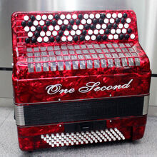 德国进口品质手风琴巴扬手风琴乐器96贝斯60贝斯120贝斯80贝斯专业考级演奏初学 型号C80-巴扬80贝斯红色