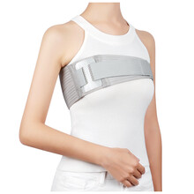 ancodoctor 医用肋骨骨折固定带胸骨骨损伤护胸带 胸部软组织受伤护具骨裂术后康复绑带 浅灰色 L
