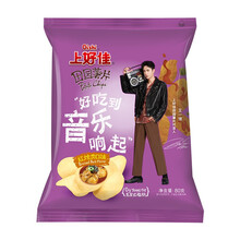 超市	上好佳 田园薯片 红烩肉味80g 膨化食品零食