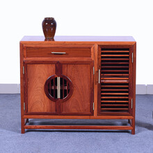 DFJXW F红木家具缅甸花梨（学名：大果紫檀）餐边柜实木 新中式厨房储物柜茶水柜储藏柜 碗柜歺边柜 长108*宽42*高89cm