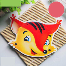 幼儿园教学用品儿童游戏面具舞台表演道具角色扮演动物头饰 狐狸(2个)