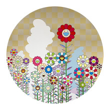 墨斗鱼艺术村上隆太阳花金色太阳花球村上隆太阳花正品村上隆版画村上隆哆啦A梦艺术品轻奢收藏