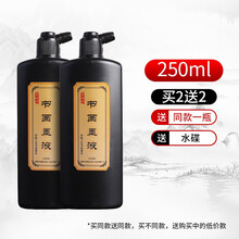 手捞坊 墨汁大瓶500g书法墨汁专用文房四宝毛笔墨水宣纸砚台书画墨液作品油烟墨块练习学生墨汁250g 松烟墨汁250g