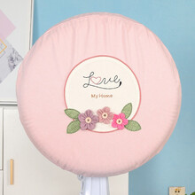 艾维乐 电风扇罩子防尘罩 落地式家用电风扇罩套袋子圆形全包塔扇立体保护罩 花丛