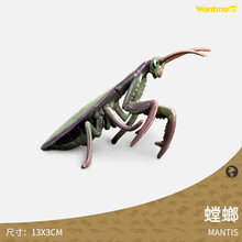 玩模乐昆虫动物模型 飞虫类科莫多巨蜥独角仙蜜蜂揪型虫蚱蜢过家家玩具 儿童认知玩具男女孩礼物3-10岁 螳螂