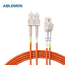 ABLEMEN 光纤跳线LC-SC 2米多模双芯 收发器 交换机光纤线跳线室内线延长线尾纤