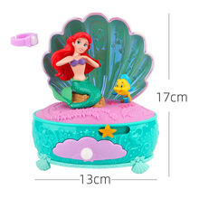 冰雪奇缘雪音乐盒安娜艾莎儿童玩具音乐首饰盒 生日礼物 小公主苏菲亚八音盒68159 美人鱼公主音乐盒