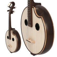 中阮乐器演奏红木中软初学者阮初学入门中阮中软乐器普及阮琴 鸡翅木弯头中阮(音孔可选)