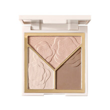 三色高光修容盘哑光闪粉鼻影阴影腮红一体盘李佳琦 02#奶茶可可