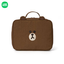 LINE FRIENDS 尼龙旅行收纳包 卡通动漫周边 便携式大容量旅行包 布朗熊S 旅行收纳包