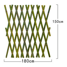 加厚竹篱笆围栏网格花架栅栏庭院墙面装饰防腐木菜园竹子伸缩爬藤 青竹150*180