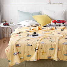 博洋家纺 儿童空调被可水洗抑菌卡通夏凉被60s长绒棉夏被夏季被芯男孩薄款被子 魔力交通城 120*150cm