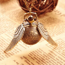 哈利波特周边手表哈利波特金色飞贼怀表周边经典复古挂表饰品猫头鹰海德薇手表项链 飞贼网面