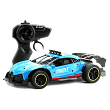 儿童玩具遥控车合金遥控汽车高速漂移赛车后驱2.4G遥控车玩具无线电动跑车男孩玩具 1:16威龙蓝色