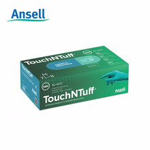 安思尔（Ansell）92-600一次性手套丁腈加厚化工化学实验室无粉食品级阻隔飞沫手套绿色100只 L