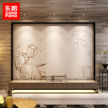 东鹏（DONGPENG）东鹏瓷砖背景墙现代简约客厅电视背景墙瓷砖艺术背景墙墙砖 白色恋人 平面+幻彩/0.1平方米