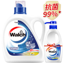 【满199减100】威露士（Walch）抗菌有氧洗衣液3L 柠檬清香