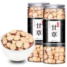 林尚品 甘草片中药材泡茶泡水炙干草片同仁中草瓶装特级天然无硫