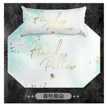 云钻美甲手枕套装垫子高档手托网红款日系ins风舒适手腕桌垫手诊工具 春色晕染手垫+手枕套装