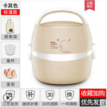 家用迷你电饭锅小型2人全自动多功能蒸米饭宿舍单人多层保温双层 小浣熊杏色1.2L 米可以蒸熟20