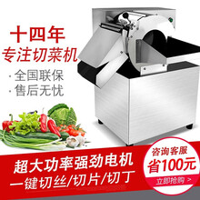 甄樽   切菜机商用全自动食堂用土豆机切片机切丝机切丁机切土豆条酒店厨房不锈钢蔬菜刨片机 新型升级款30切片切丝机