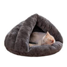 坏小宠猫窝秋冬季保暖狗窝拖鞋窝四季通用猫垫子猫床小型犬狗垫子狗床宠物床猫咪睡袋宠物用品 拖鞋猫窝灰色M号【7斤内猫咪】
