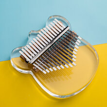 【仙女必备】卡西达拇指琴初学者卡林巴琴手指琴粉色17音可爱单板 水晶熊猫++教程