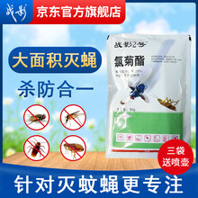 战影2号 氯菊酯 养殖场灭蝇灭蚊 灭蝇药 家庭宾馆酒店工厂杀苍蝇蚊子蟑螂药 灭蝇药 苍蝇药 1袋