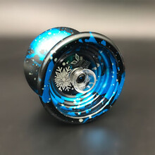 冰魄悠悠球 火力少年王 3yoyo合金光子精灵S怀旧复刻版限量溜溜球 溅墨版冰魄+10绳+手套 【收藏送润滑油】