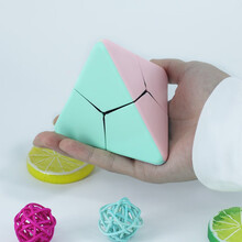 马卡龙三阶魔方3阶二四4五阶套装比赛专用速拧实色初学者儿童比赛专用初学者开发智力百变益智玩具礼盒送礼 转角魔塔