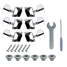 名森民谣木吉他琴钮吉他弦钮半封闭琴钮全封闭琴钮上弦器金属吉他旋钮配件 半封闭1~6弦使用套装（银色）