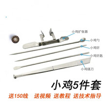 其六不锈钢阉鸡工具全套大鸡小鸡快速新型阉鸡器公鸡阉割器刀 小鸡5件套