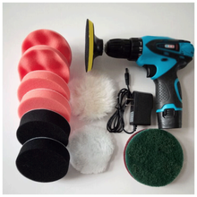 汽车抛光机打蜡机无线家用车用锂电池充电可调速美容工具地板家具 12V双速一电