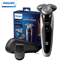 飞利浦（PHILIPS）电动剃须刀 刮胡刀 胡须刀 须刨 三刀头荷兰进口多功能干湿两用 S9041 整机进口 9W 带鬓角刀+收纳盒