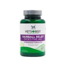 美国天然绿十字Vet's Best猫用天然成分化毛球助消化猫草片60片