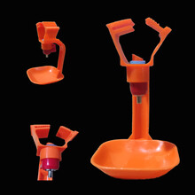 鸡用饮水器钢球连体一体吊杯自动饮水器乳头式鸡用养殖设备用品 加厚款方管一体吊杯