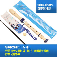 奇美竖笛6孔/8孔高音竖笛儿童学生竖笛乐器 6孔竖笛 蓝色