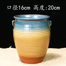 南庐 花盆景德镇瓷盆陶瓷绿植法师老桩绿萝大口径超特大号简约复古阳台办公室加厚创意盆景悬崖高筒陶土北欧 款式十七