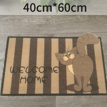 宠物猫砂垫猫脚垫蹭脚 猫厕所脚垫蹭脚垫猫砂盆专用猫脚垫清洁垫 【异形】翘尾猫